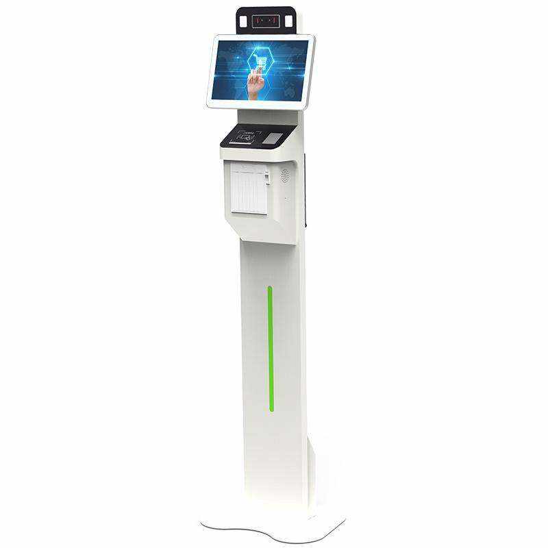 Floor-Standing 13.3-inch Face Recognition Temperature Measurement All-in-One Visitor Kiosk Registration Management System - Image 2