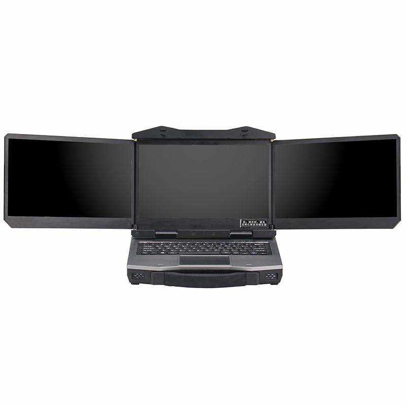 Transportation Military Industry Broadcasting Education Emergency Industrial Rugged Computer Portable 13.3-inch Triple-Screen Laptop - Image 5
